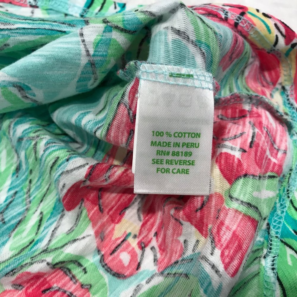 Lilly Pulitzer Womens V-Neck Long Sleeve Tee Xs Gr View 4